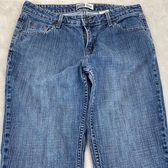 Levis Signature Women's Jeans 12 Short Bootcut Low Rise Blue Denim Cotton Spande - Picture 8 of 10